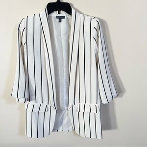 Madison White Striped Blazer Size XS
